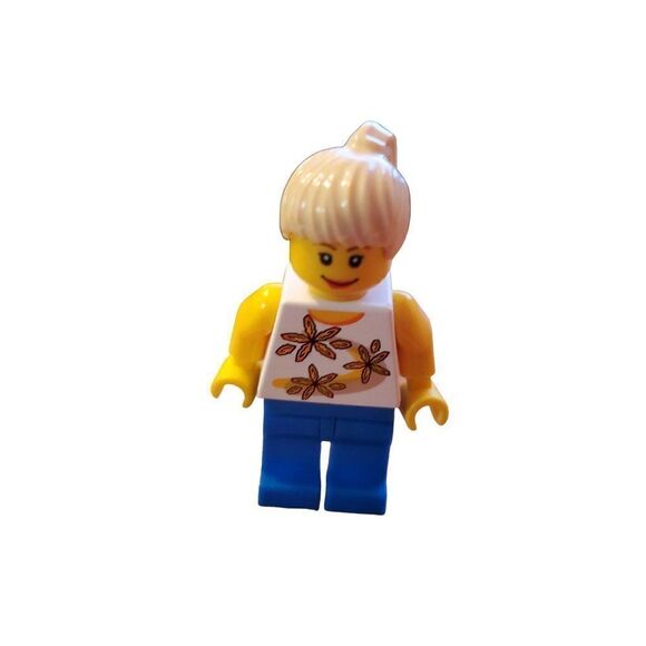 LEGO City Minifigure Girl With Flower Outfit - Picture 1 of 5